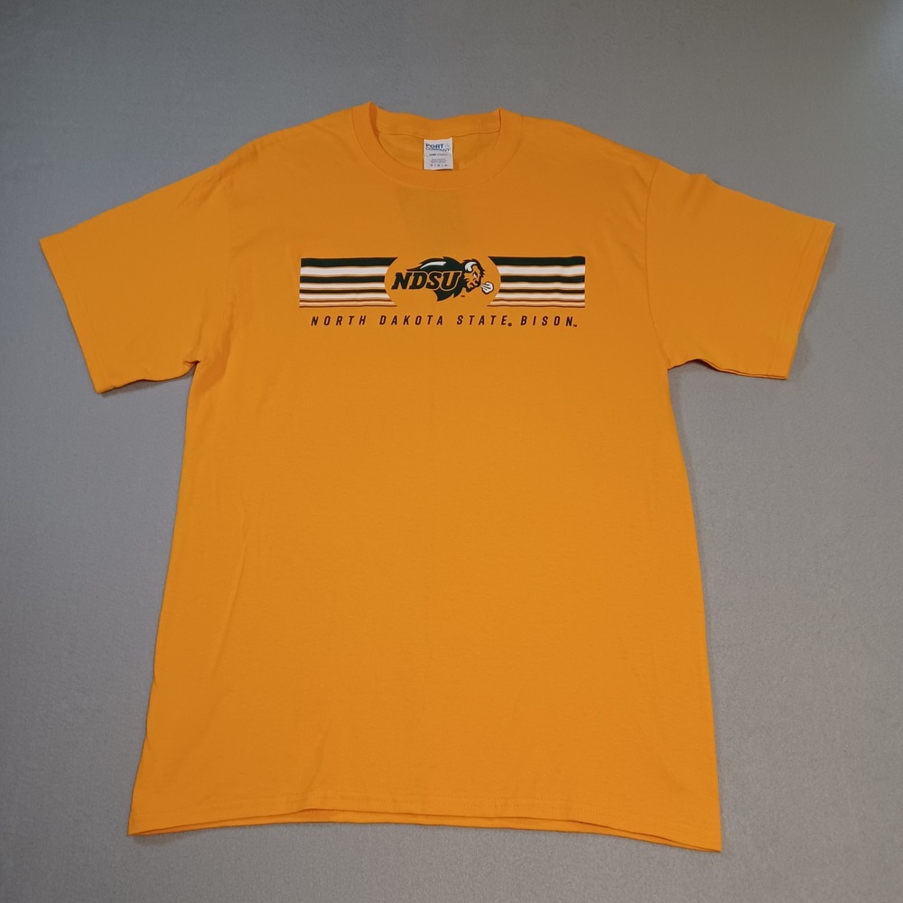 Port & Company‎ NDSU North Dakota State Bison T-Shirt Mens Medium Gold New Tag